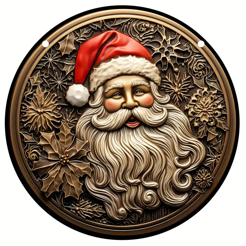 Santa Suncatcher Xmas Stained Decor
