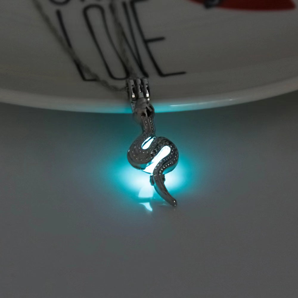 Halloween Moonlight Stone Hollow Luminous Pendant Necklace