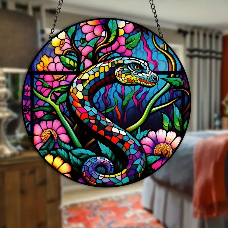 Snake Stained Decorative Suncatcher