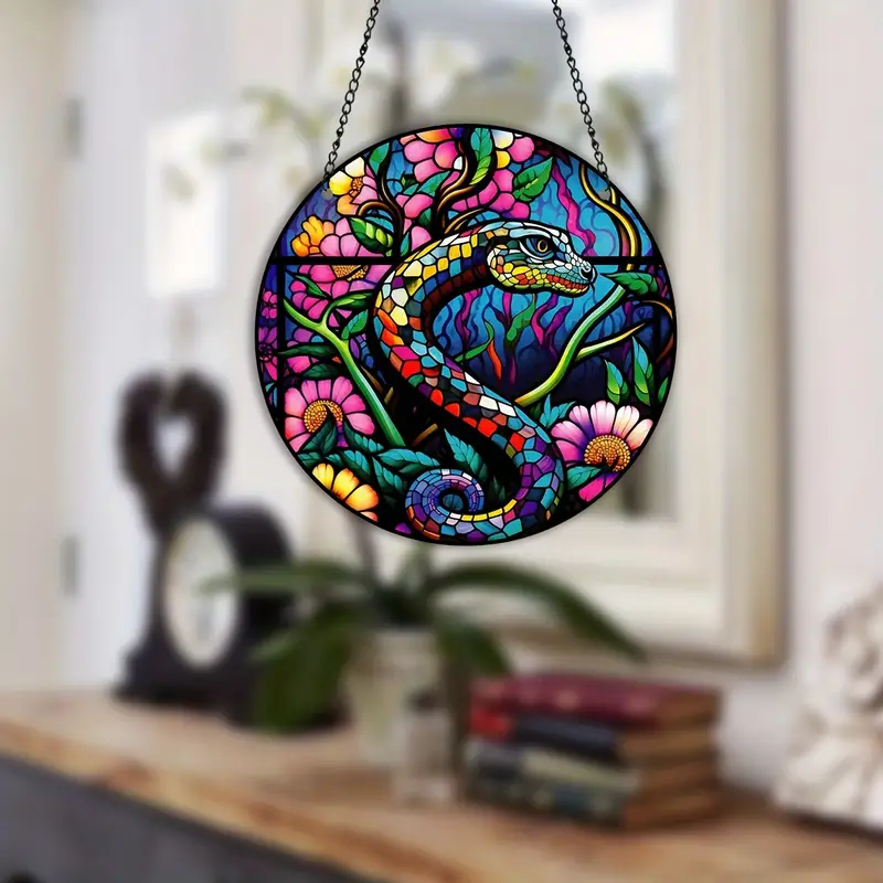 Snake Stained Decorative Suncatcher