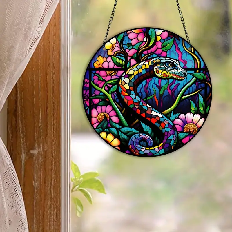 Snake Stained Decorative Suncatcher