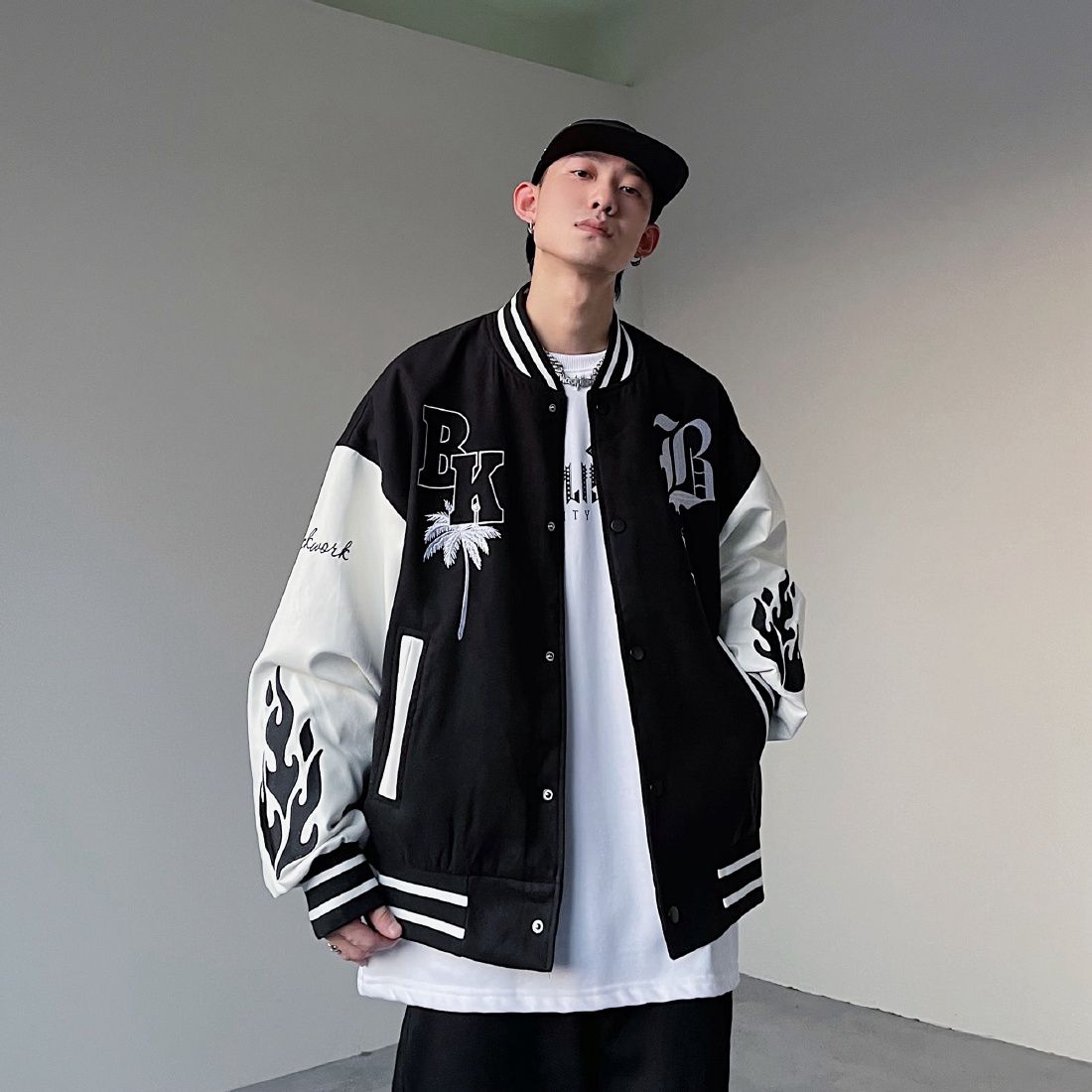 Varsity Jackets Baseball Graphic Harajuku Streetwear Unisex Uniform