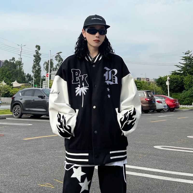 Varsity Jackets Baseball Graphic Harajuku Streetwear Unisex Uniform