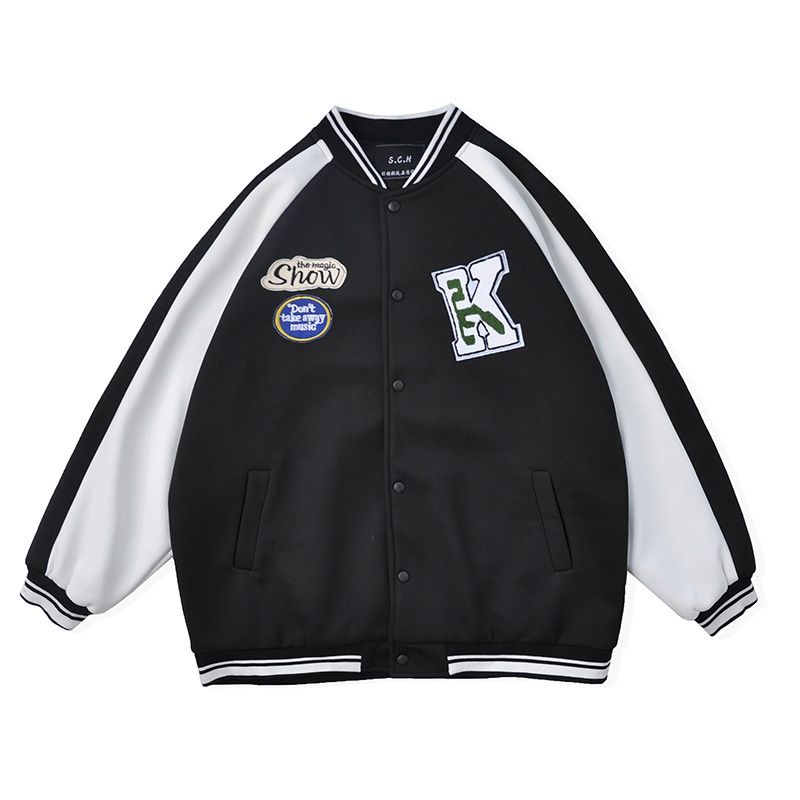Varsity Jacket Vintage Graphic Baseball Jacket Unisex Coats Streetwear