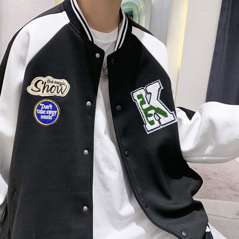 Varsity Jacket Vintage Graphic Baseball Jacket Unisex Coats Streetwear