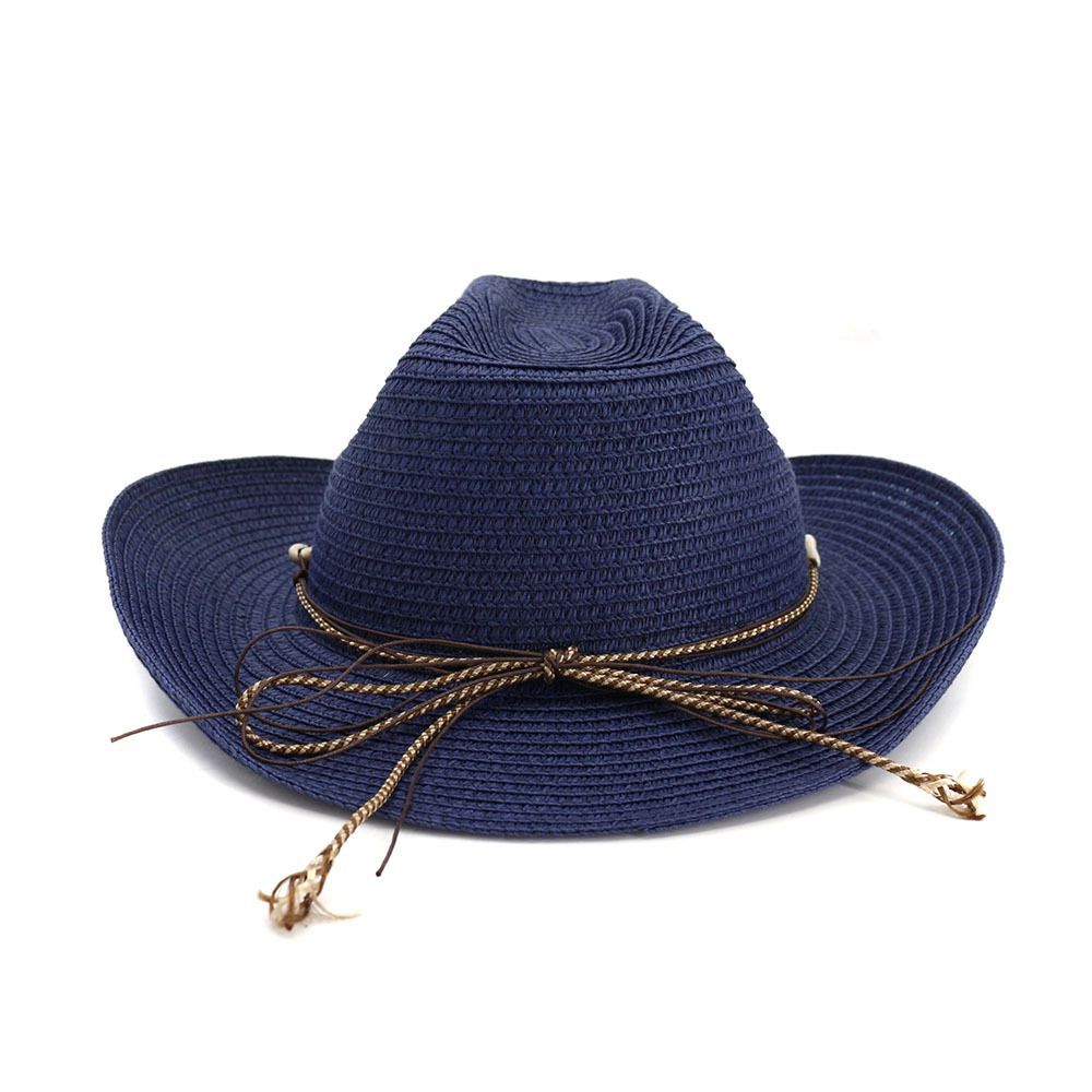 Western Cowboy Straw Hat Women's Outdoor Seaside Beach Sunshade Hat