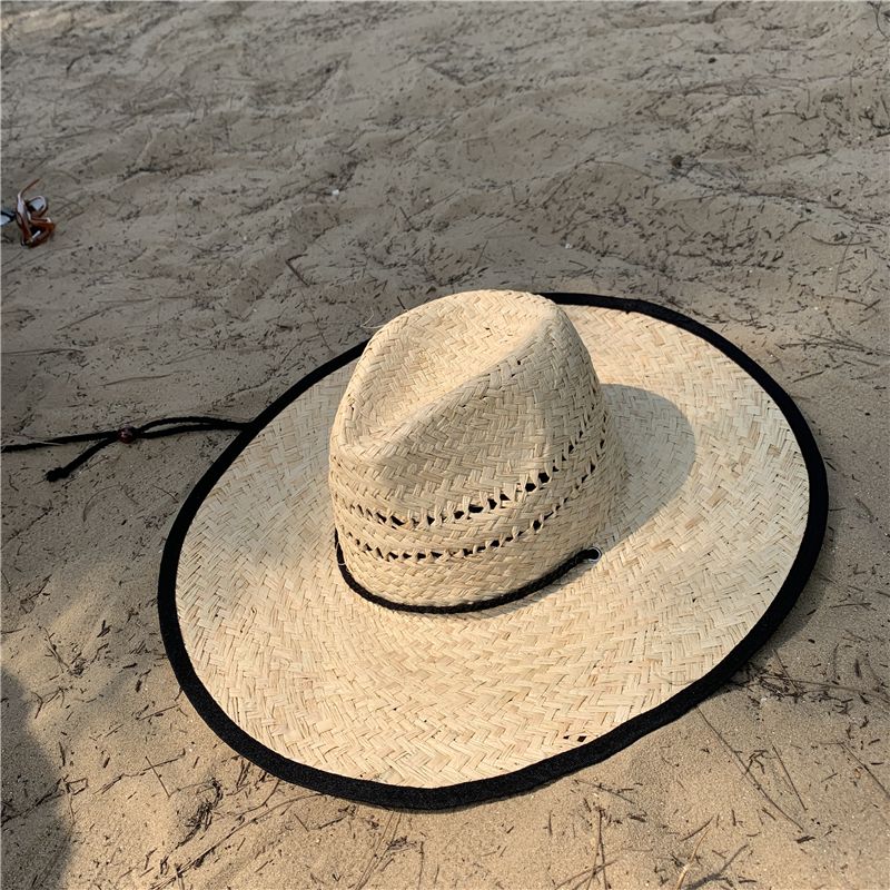 Raffia Braided Straw Hat Women Summer Sunshade Beach Vacation Hat