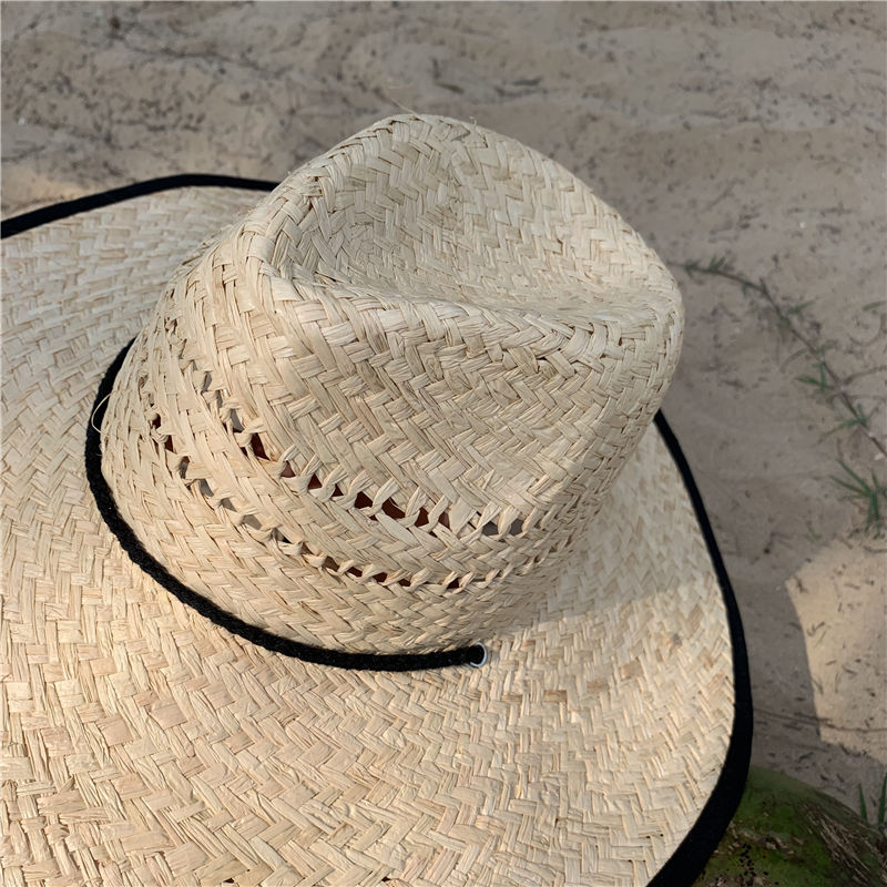 Raffia Braided Straw Hat Women Summer Sunshade Beach Vacation Hat