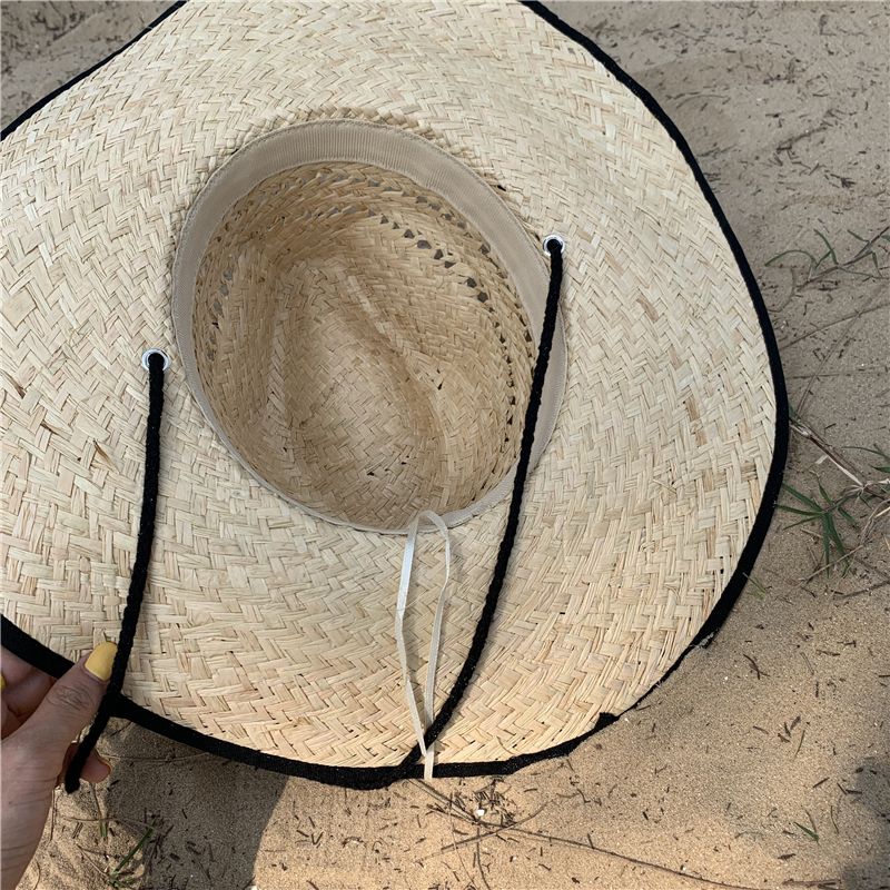 Raffia Braided Straw Hat Women Summer Sunshade Beach Vacation Hat