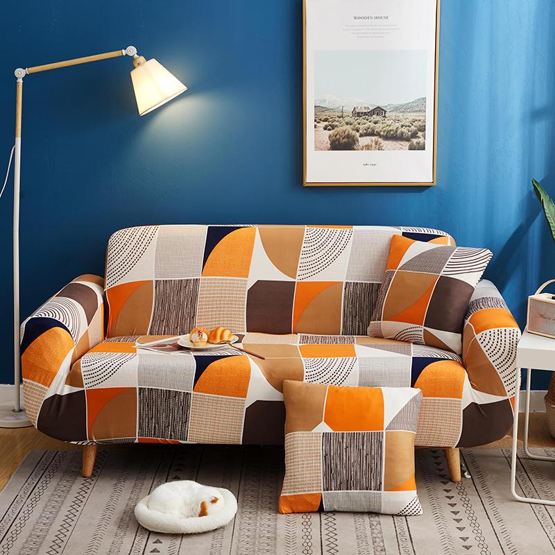 Printed Couch Covers Sofa Slipcovers with 2 Pillowcases