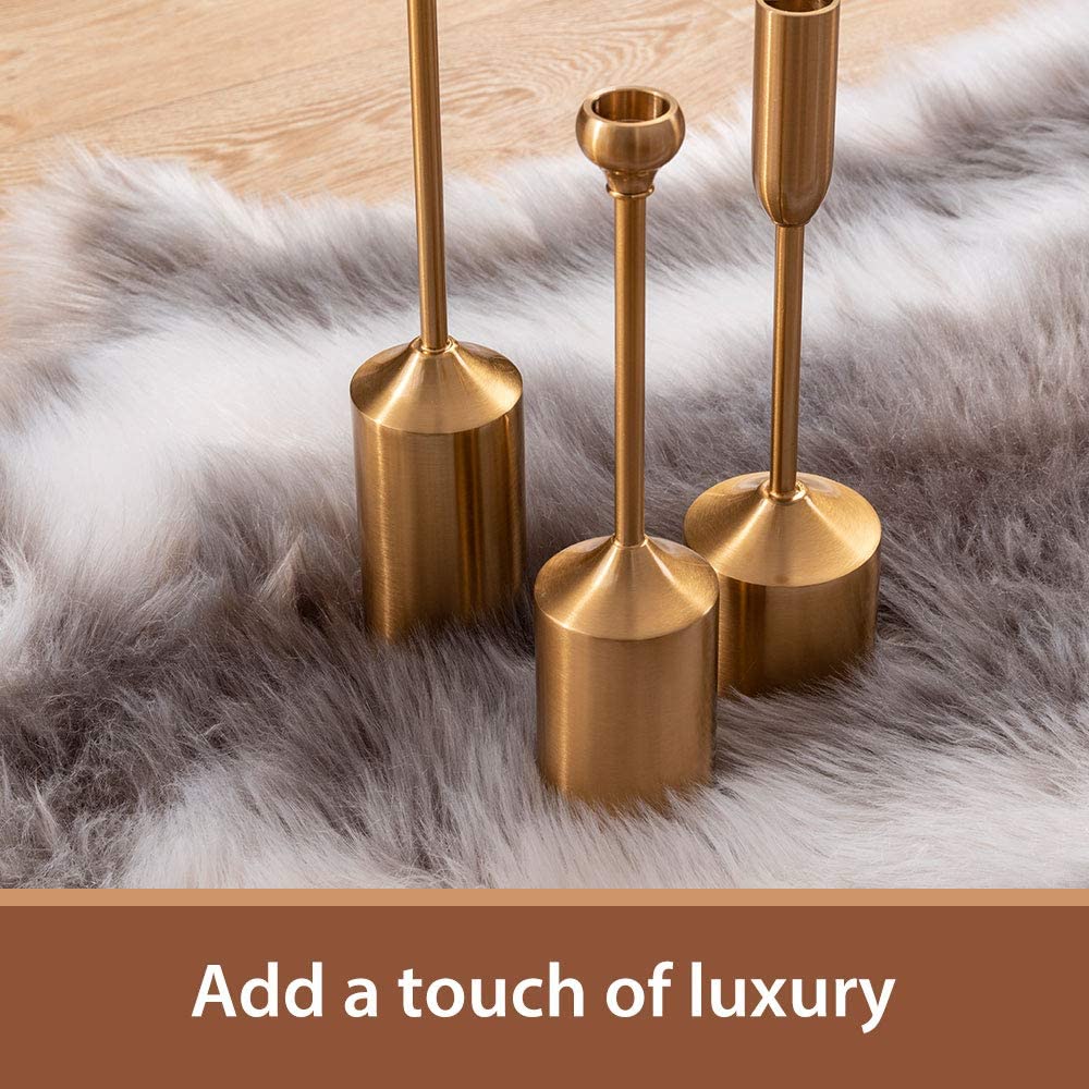 Soft Fur Rugs Fake Reindeer Hide Area Rug Fluffy Faux Fur Carpet