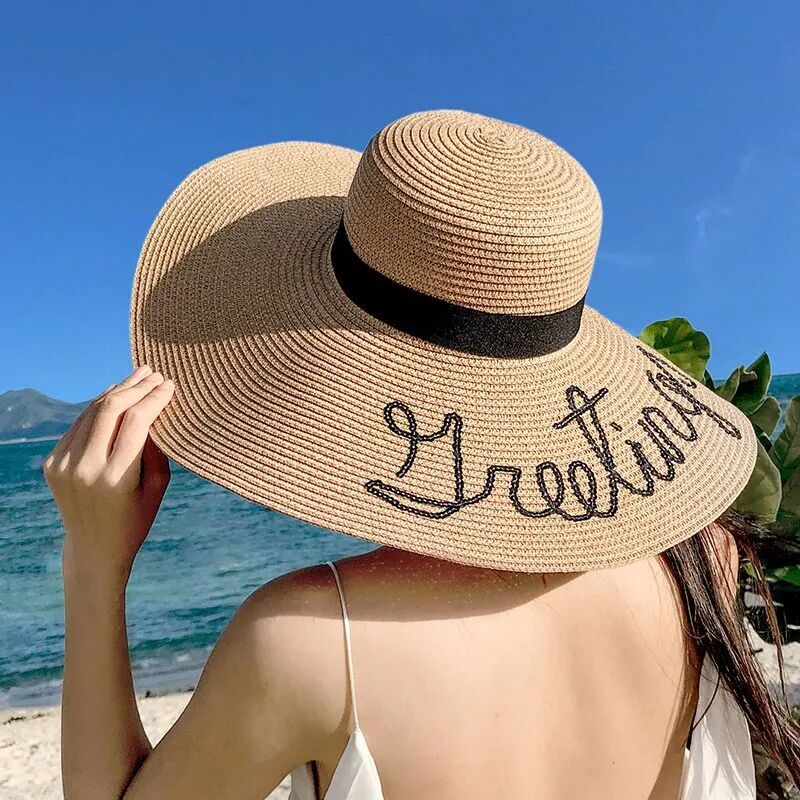 Women Floppy Wide Brim Summer Beach Straw Sun Hat