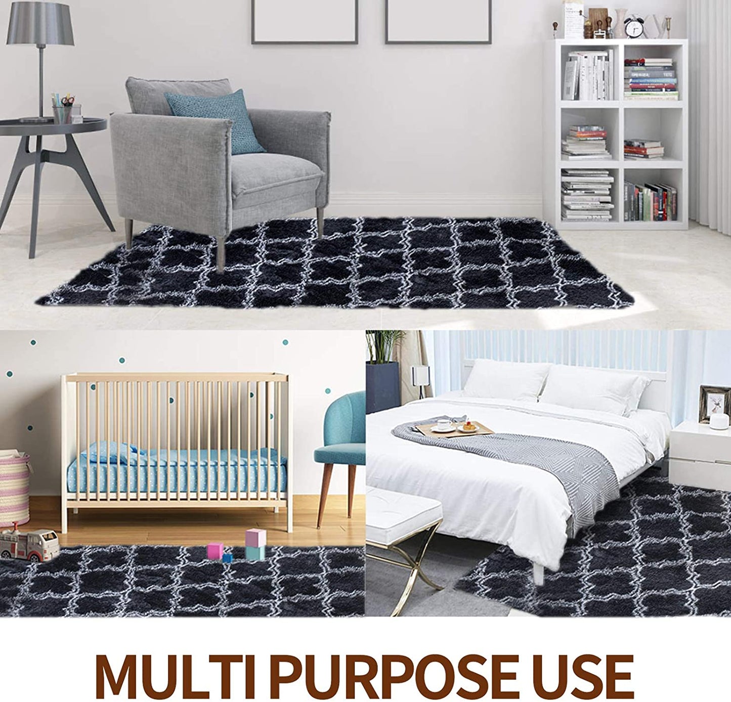 Super Soft Moroccan Area Rugs for Bedroom Living Room