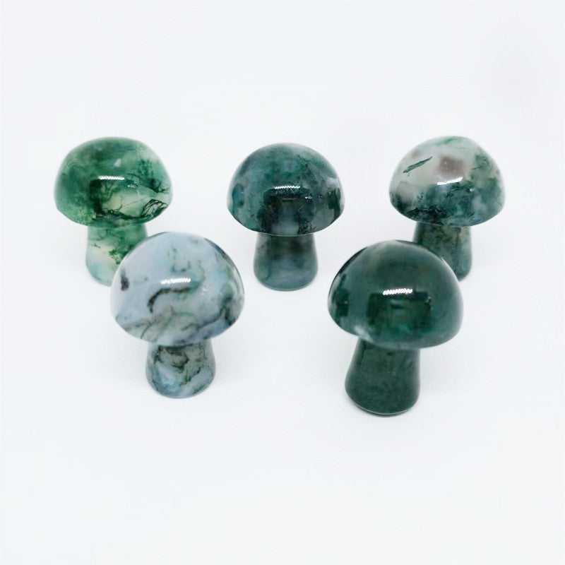 Natural Crystal Agate Mini Mushroom Craft Decoration