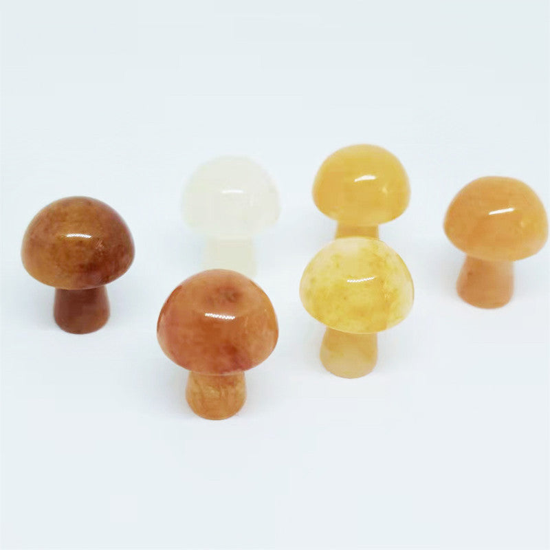 Natural Crystal Agate Mini Mushroom Craft Decoration
