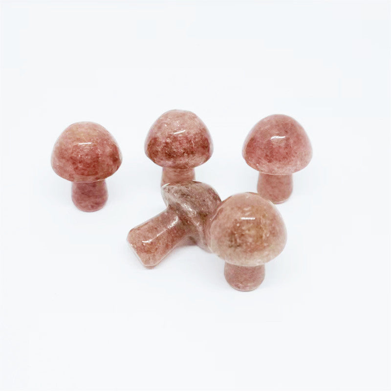 Natural Crystal Agate Mini Mushroom Craft Decoration