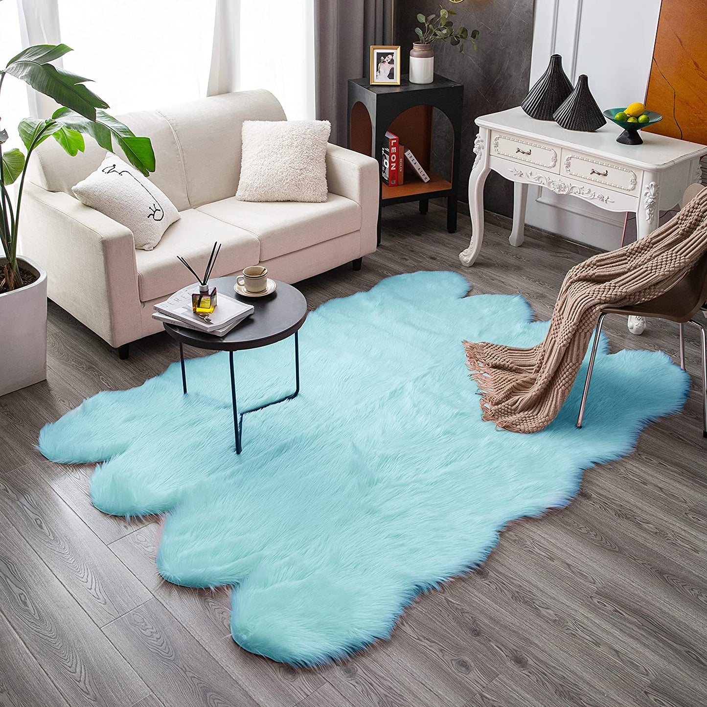 Soft Chair Couch Cover Area Rug Bedroom Floor Sofa Living Room