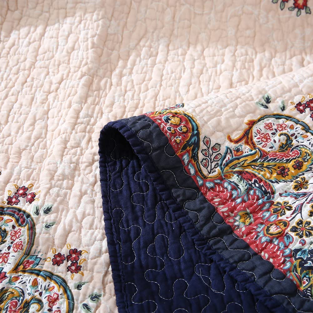 Cotton Quilted Throw Blanket for Bed Couch Sofa, 60X78 Inch, 5 Patterns