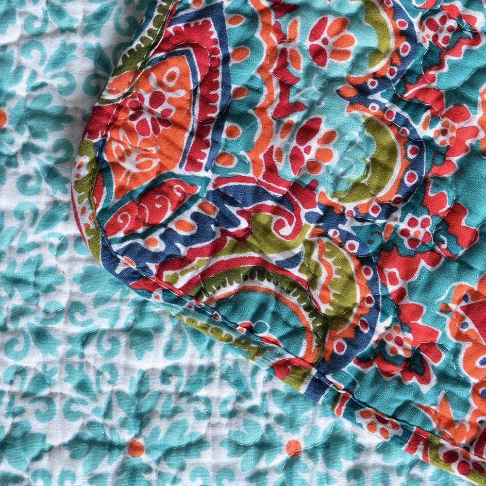 Cotton Quilted Throw Blanket for Bed Couch Sofa, 60X78 Inch, 5 Patterns