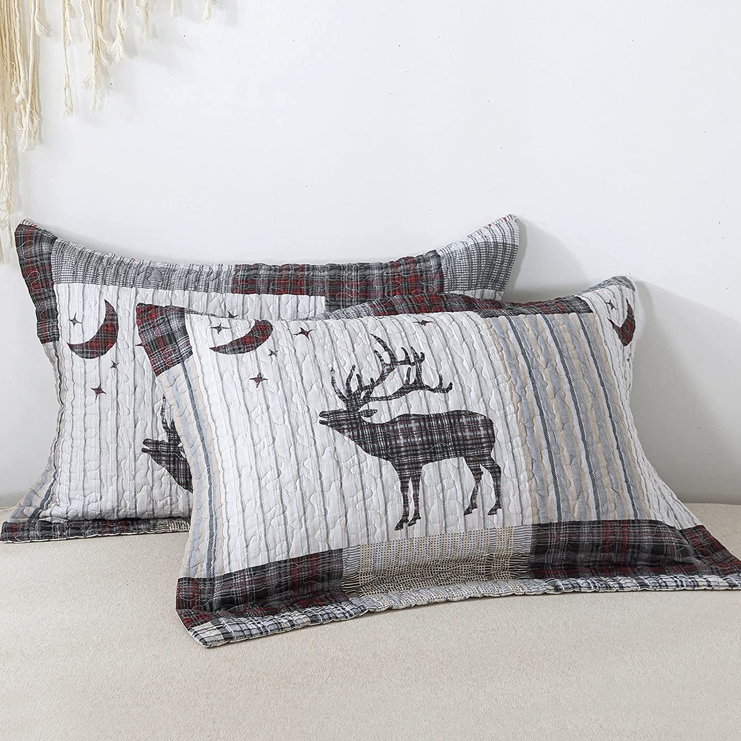 Christmas Luxurious Bedspread Quilt Set Bedcover Warm Bedding Set