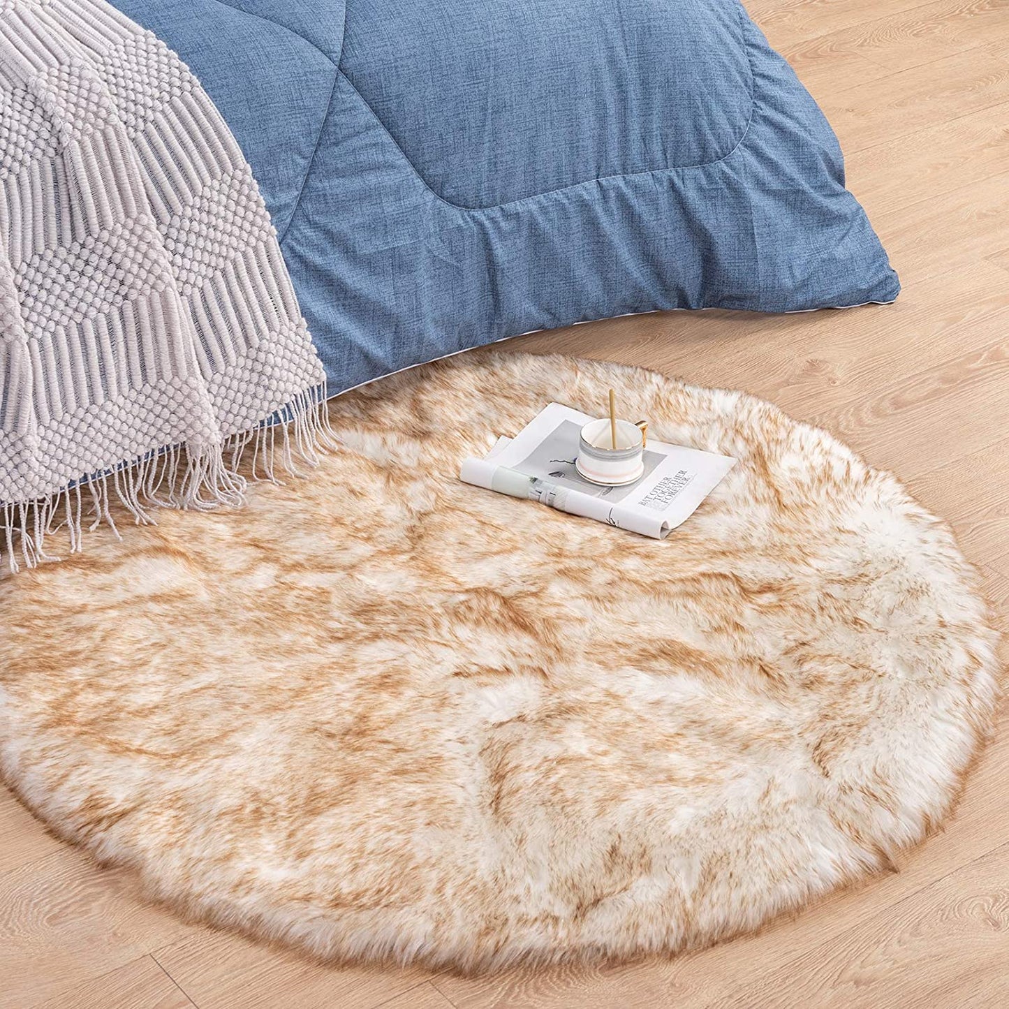Faux Sheepskin Fur Area Rug Home Decor Living Room Floor Mat