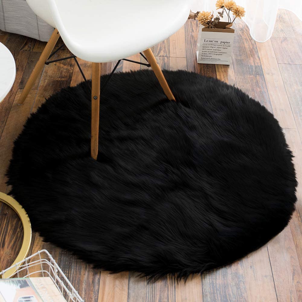 Faux Sheepskin Fur Area Rug Home Decor Living Room Floor Mat