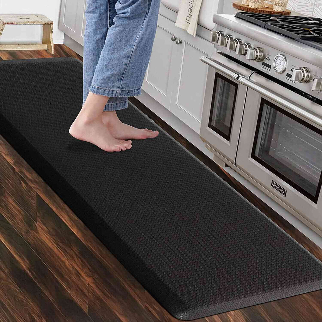 Anti-Fatigue Floor Mat Cushioned Kitchen Comfort Mat, Waterproof Non-Slip Standing Desk Foam Mats and Rugs, 17.3"x60"