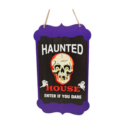 Wooden Halloween Party Door Sign