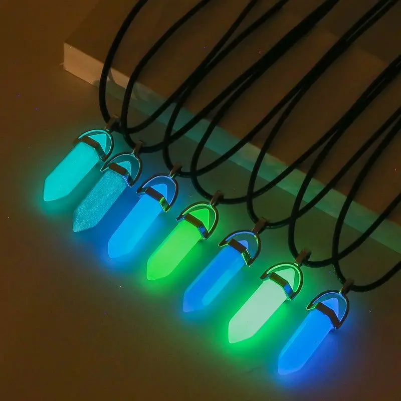 Colier cu farmec geometric multicolor Glow In The Dark Fashion pentru bărbați 
