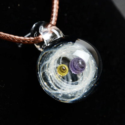 Cosmic glass ball pendant