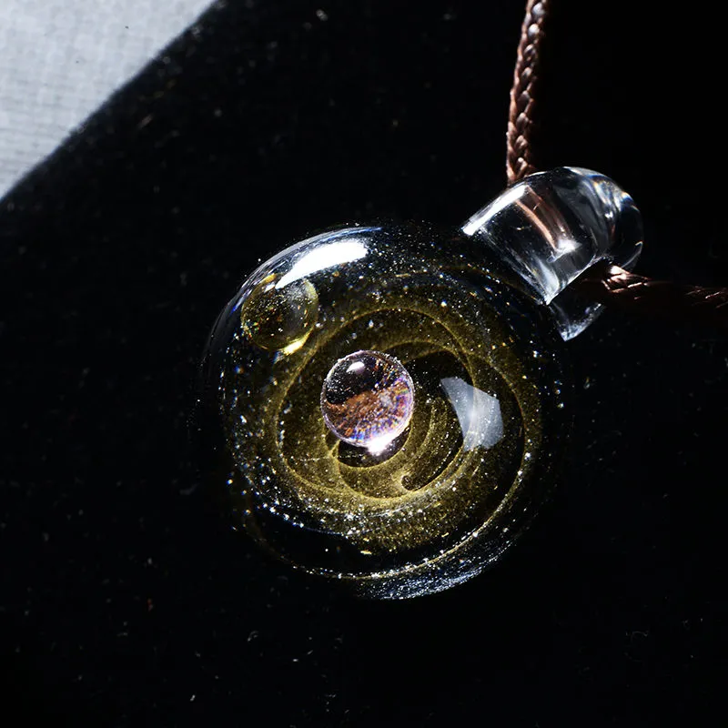 Captivating Cosmic Glass Ball Pendant - Handcrafted, Versatile, and Eye-Catching - Quality Materials - Meaningful Gift