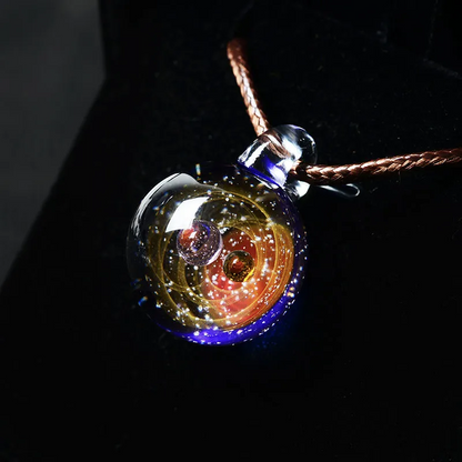 Cosmic glass ball pendant