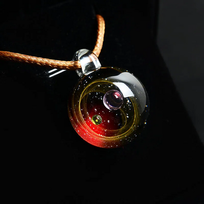 Cosmic glass ball pendant