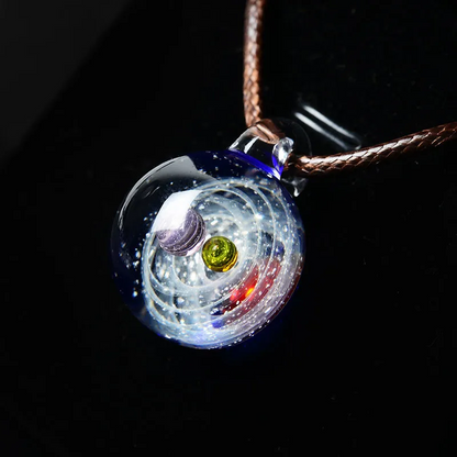 Cosmic glass ball pendant