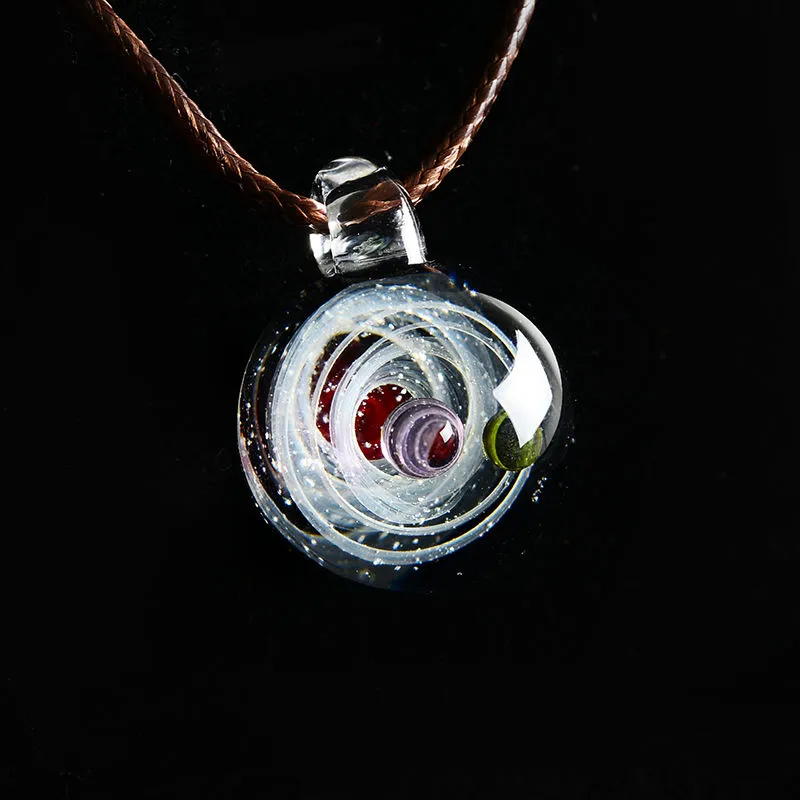 Captivating Cosmic Glass Ball Pendant - Handcrafted, Versatile, and Eye-Catching - Quality Materials - Meaningful Gift