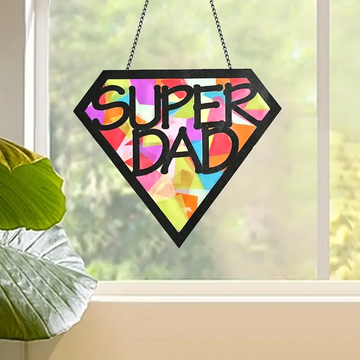 Decor de agățat pentru fereastră Super Dad Suncatcher