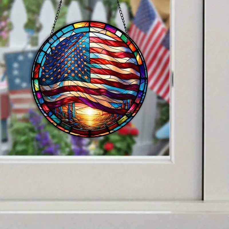 Taperaturi pentru fereastră pătată cu steag american