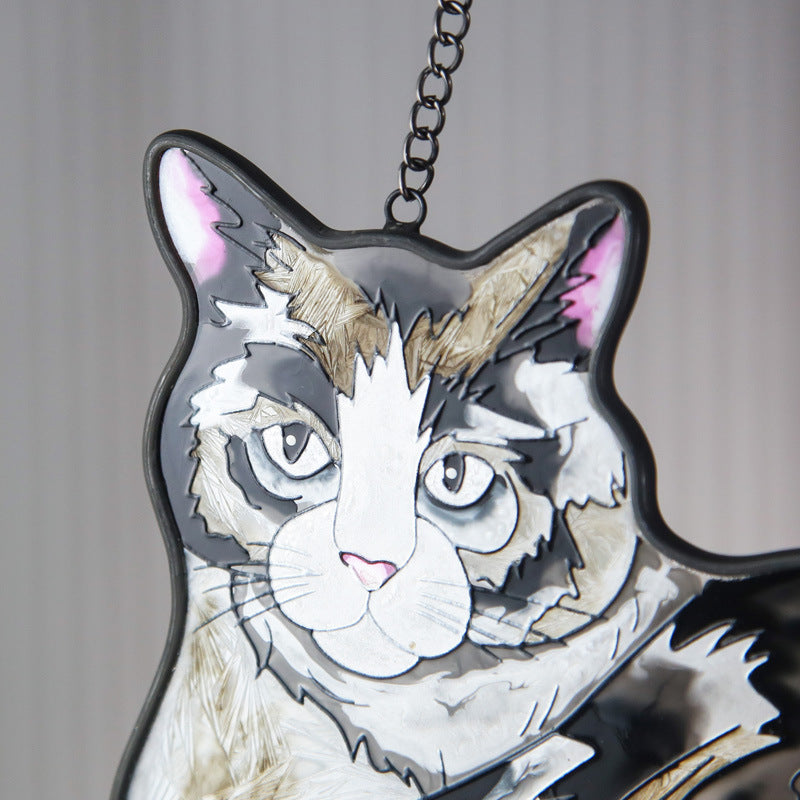 Cat Stained Glass Suncatcher