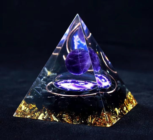 Amethyst Orgonite Orgone Pyramid Crystal Pyramid