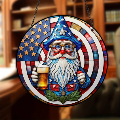 Gnome Christmas Elf Fall Suncatcher