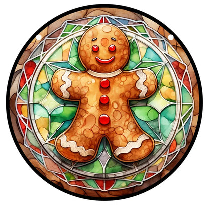 Gingerbread Stained Suncatcher