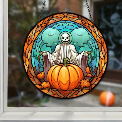 Halloween Ghost Stained Window Hangings