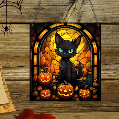 Cat Suncatcher For Window Halloween Decor