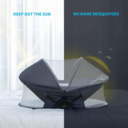 Folding Portable Bassinet,Baby Lounger Baby Crib Baby Bed with Mosquito Net