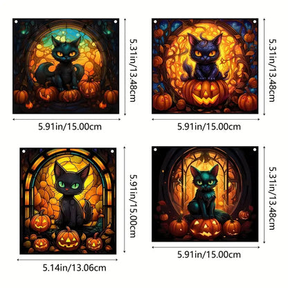 Cat Suncatcher For Window Halloween Decor