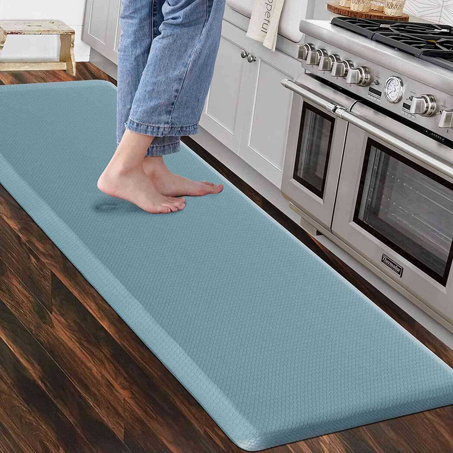 Anti-Fatigue Floor Mat Cushioned Kitchen Comfort Mat, Waterproof Non-Slip Standing Desk Foam Mats and Rugs, 17.3"x60"