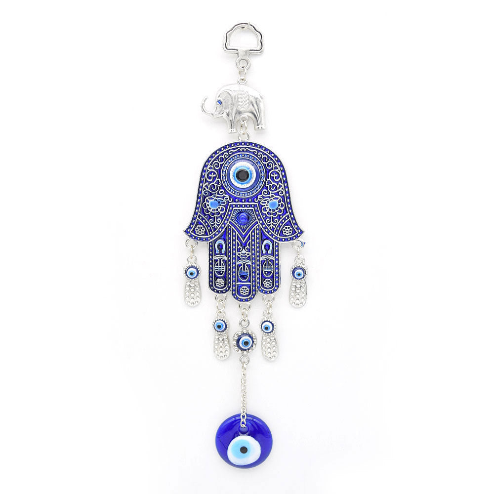 Blue Evil Eye with Hamsa Hand Protection Hanging Decoration