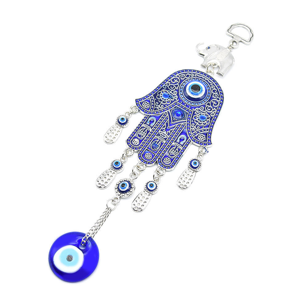 Blue Evil Eye with Hamsa Hand Protection Hanging Decoration