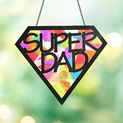 Super Dad Window Hanging Decor Suncatcher