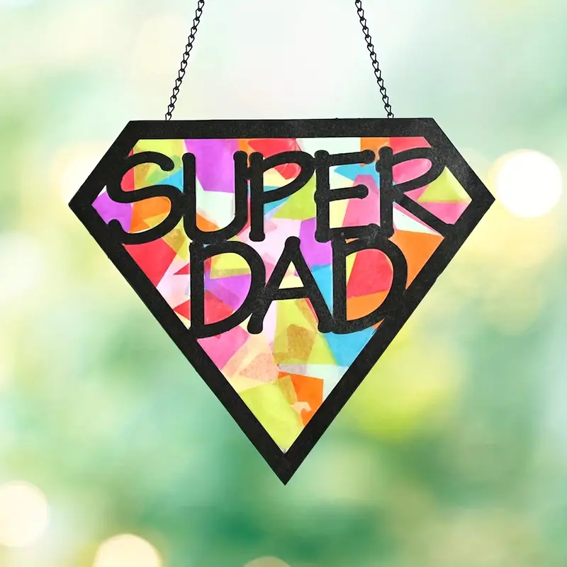 Decor de agățat pentru fereastră Super Dad Suncatcher